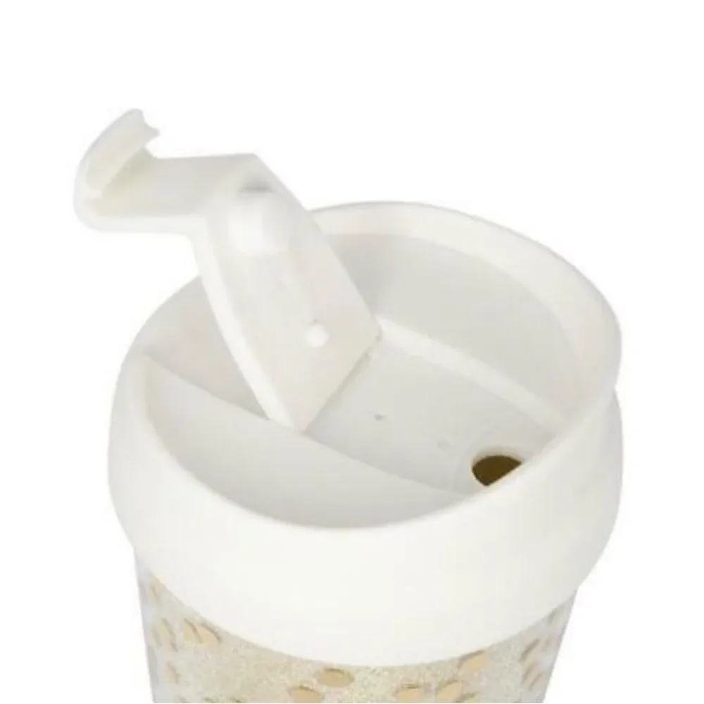 Brand new Kate Spade New York Gold Glitter Thermal Mug 16 oz